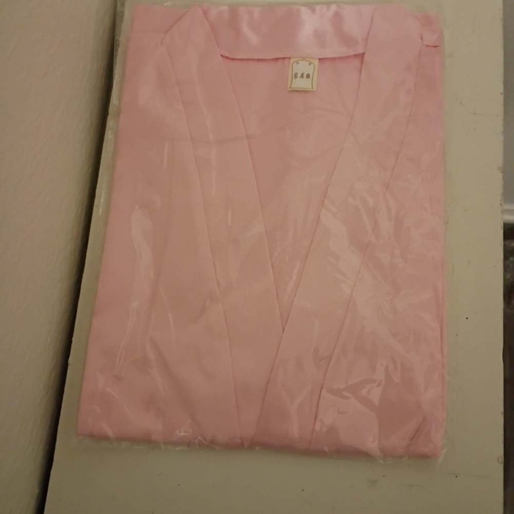 Pink Satin Robe